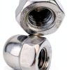 BQLZR 304 Stainless Steel Acorn Hex Nut M6 Hand Thread Pack of 10-2