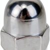 BQLZR 304 Stainless Steel Acorn Hex Nut M6 Hand Thread Pack of 10-4