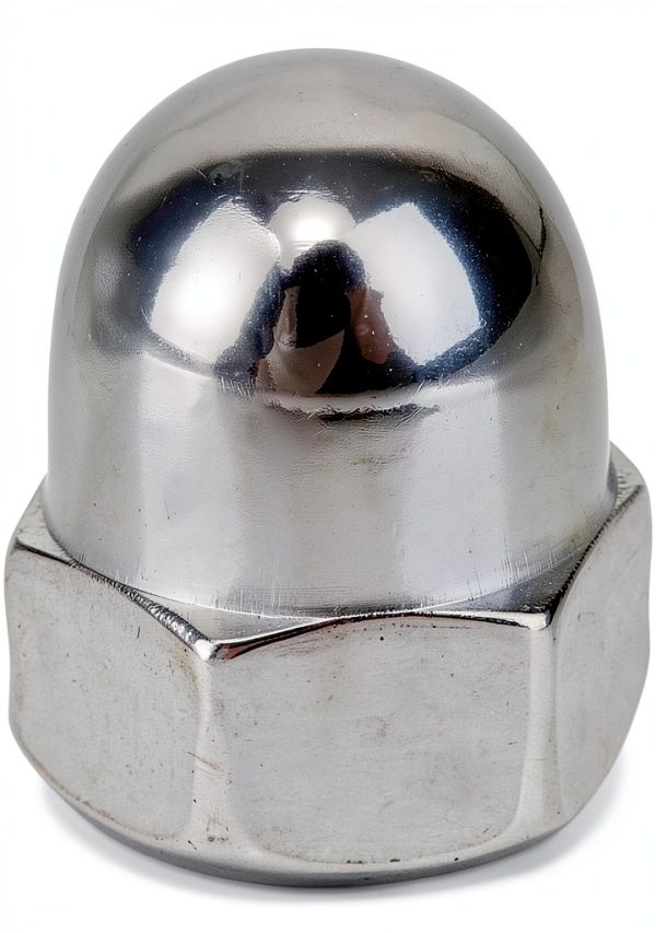 BQLZR 304 Stainless Steel Acorn Hex Nut M6 Hand Thread Pack of 10-4