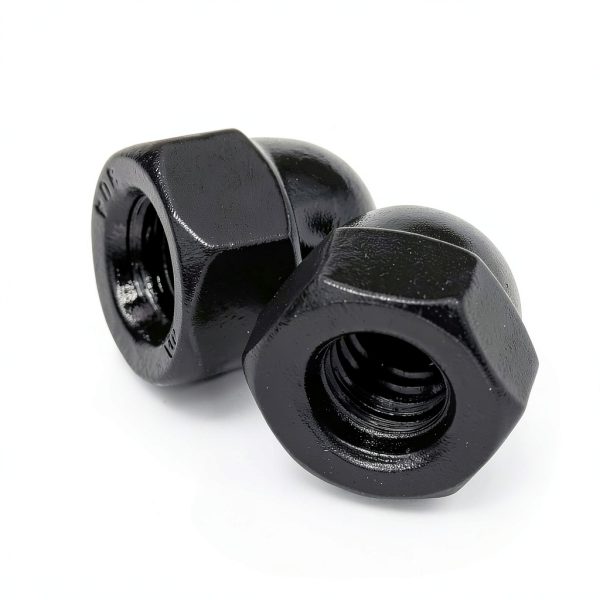 1/4"-20 Black Acorn Cap Nuts Bueyfolt Steel Dome Head 20 Pack-2